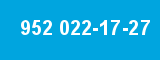 952 022-17-27 952 022-17-27
